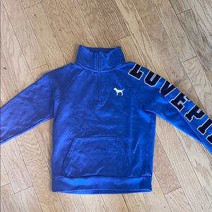 Blue PINK quarter zip pullover